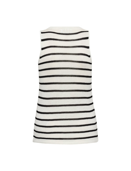 Levete Room Black & White Stripe Gaba Knitted Vest
