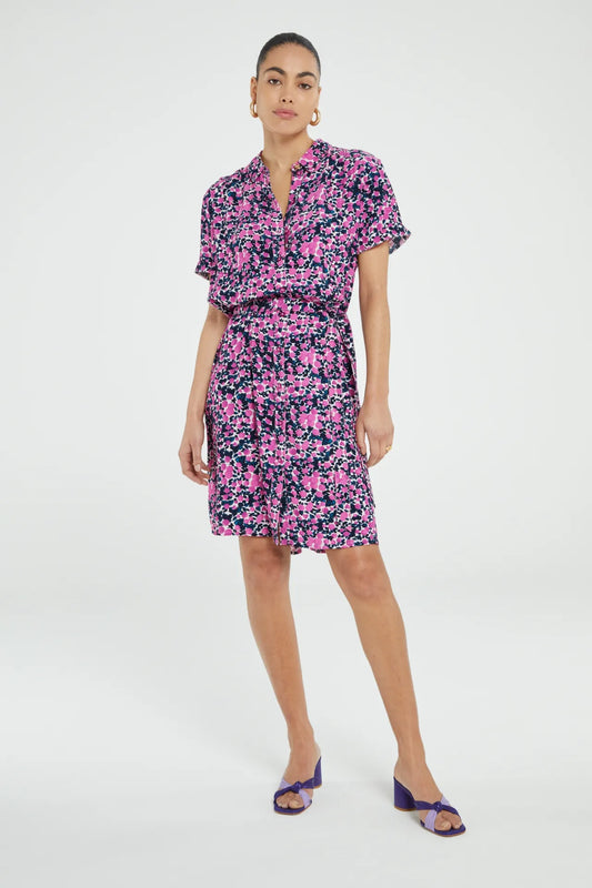 Fabienne Chapot Pink Orchard Print Boyfriend Dress