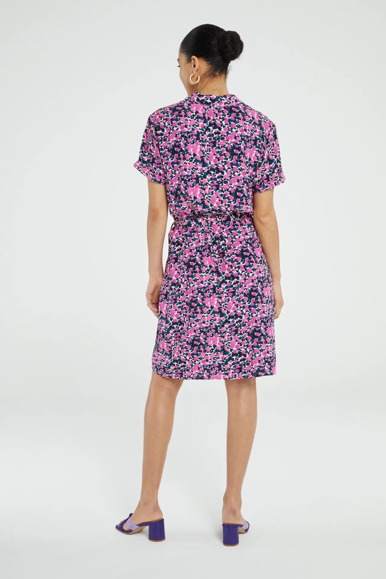 Fabienne Chapot Pink Orchard Print Boyfriend Dress