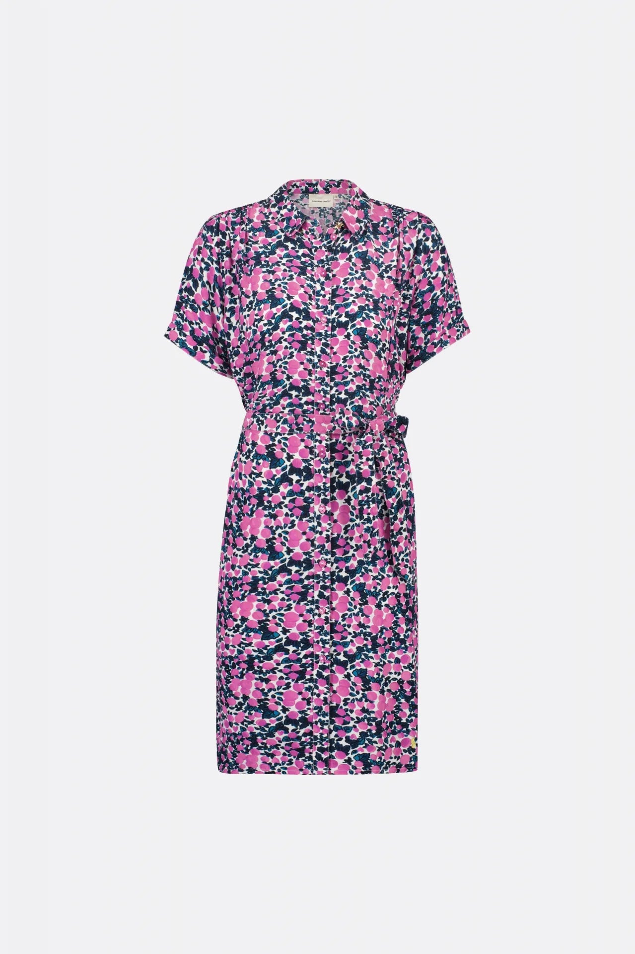 Fabienne Chapot Pink Orchard Print Boyfriend Dress