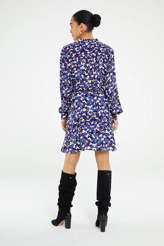 Fabienne Chapot Purple Amour Print Dorian Dress