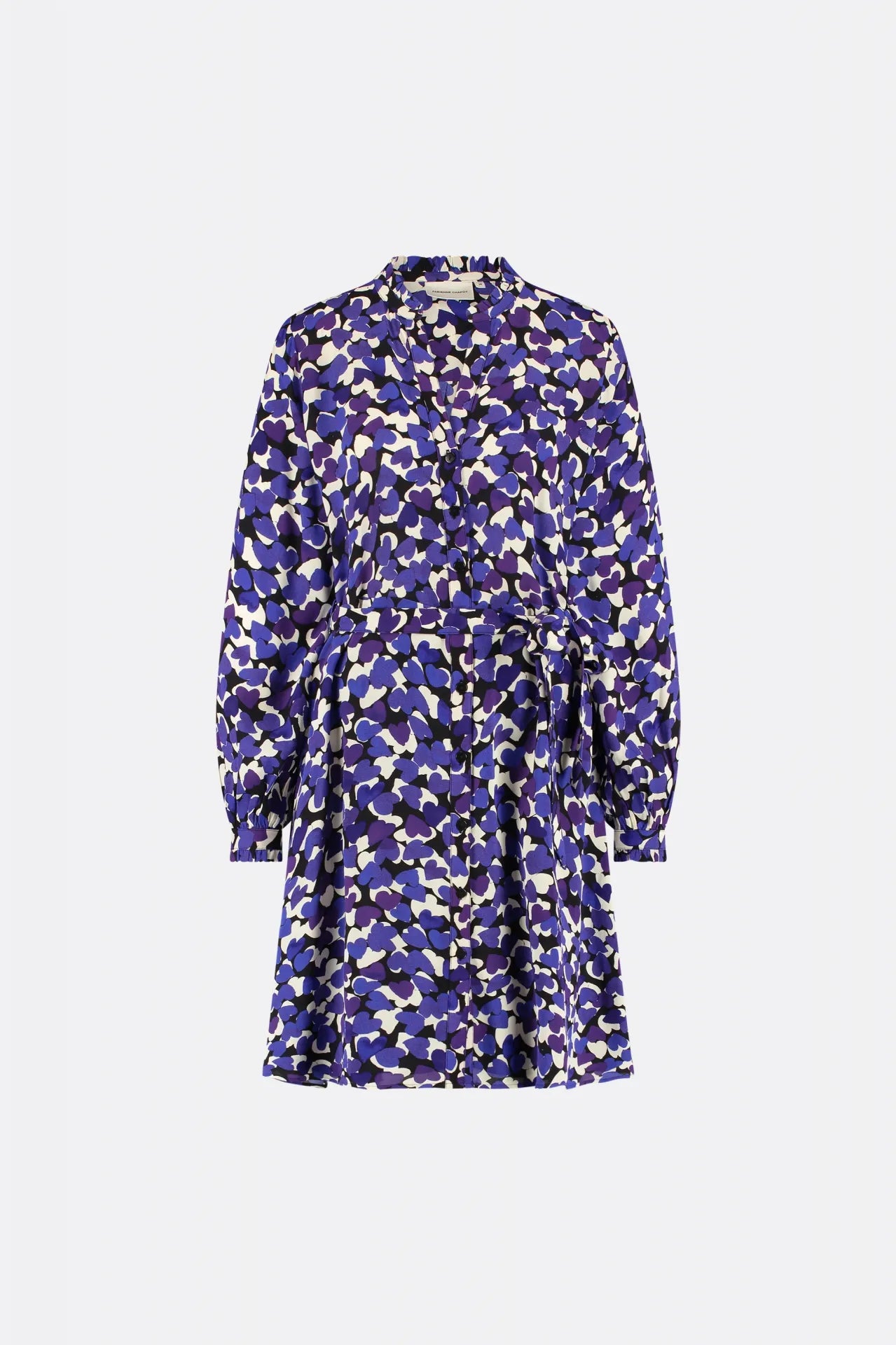 Fabienne Chapot Purple Amour Print Dorian Dress