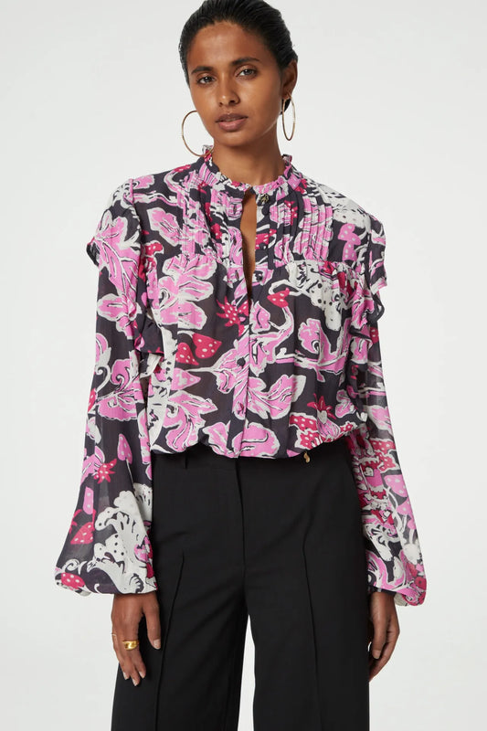 Fabienne Chapot Pink A La Folie Print Bibi Blouse
