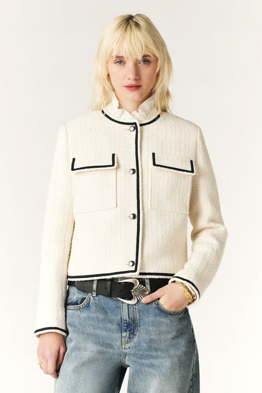 Ba sh Ecru Raoul Jacket Capsule Wardrobe