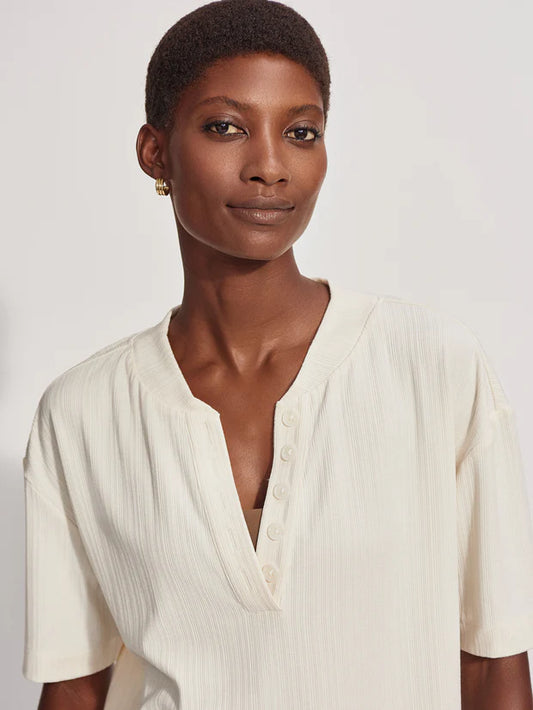 Varley Birch Kasey Mock Placket T-Shirt