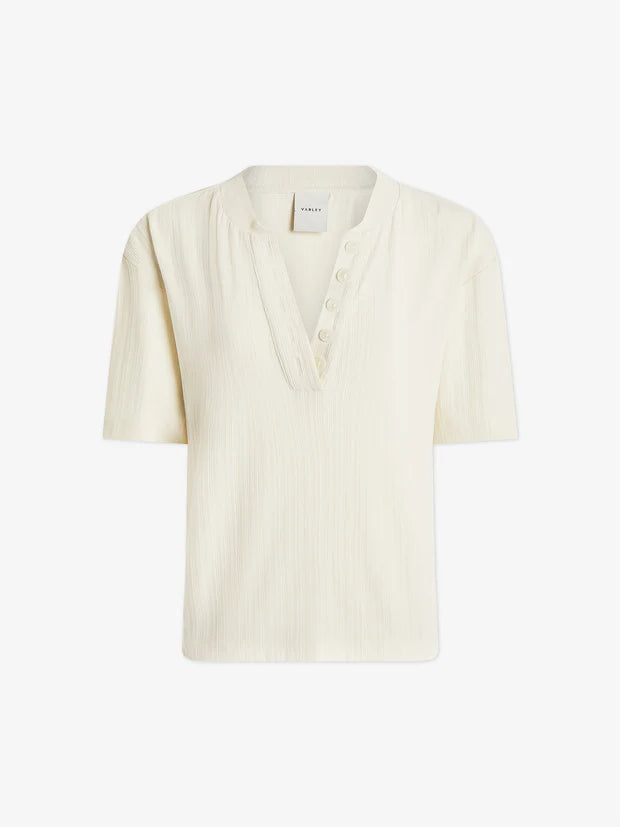 Varley Birch Kasey Mock Placket T-Shirt