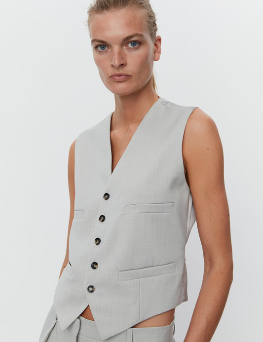 Day Birger Smoke Melange Rudy Waistcoat