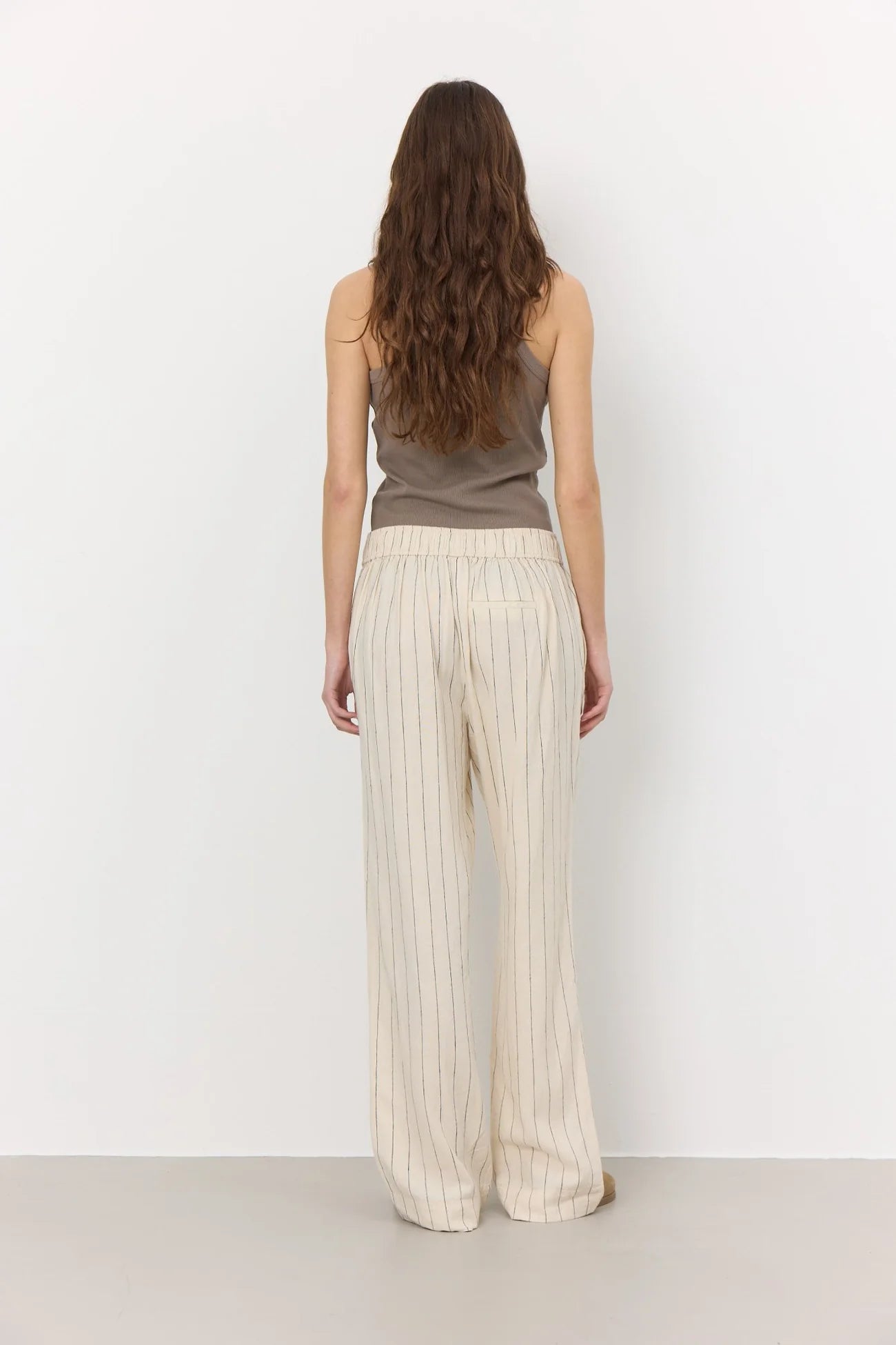 Levete Room Cream Guddi Pinstripe Trousers