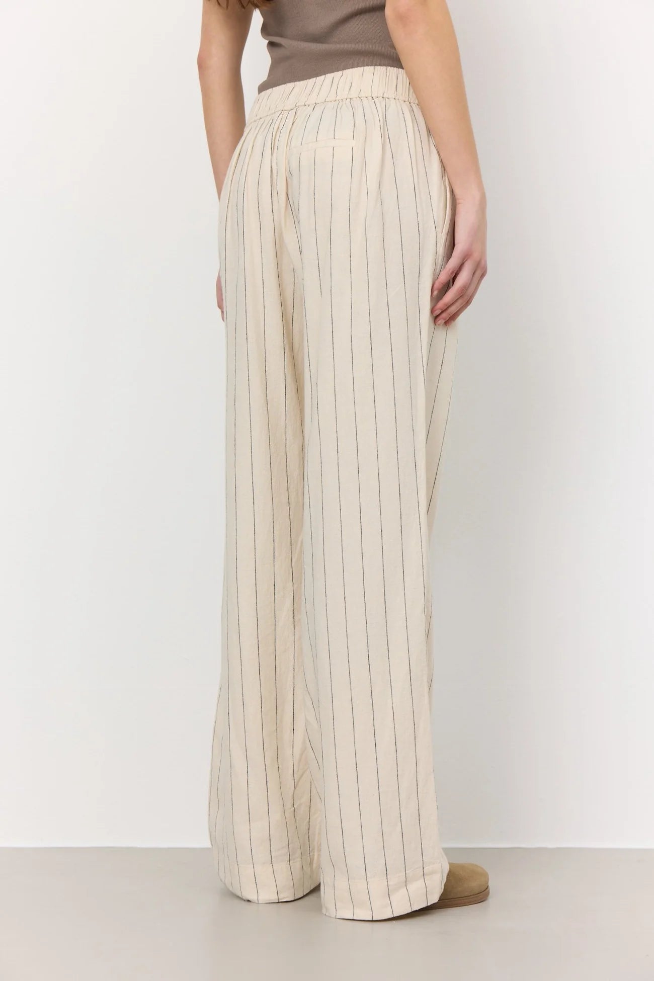 Levete Room Cream Guddi Pinstripe Trousers