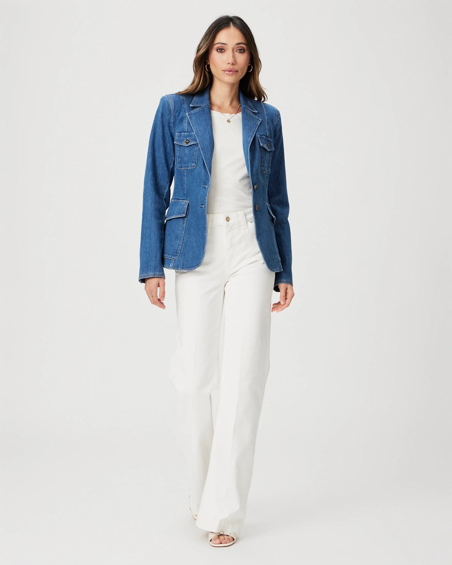 Paige Castillo Blue Romona Denim Blazer