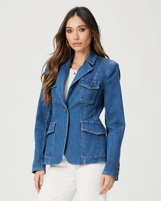 Paige Castillo Blue Romona Denim Blazer