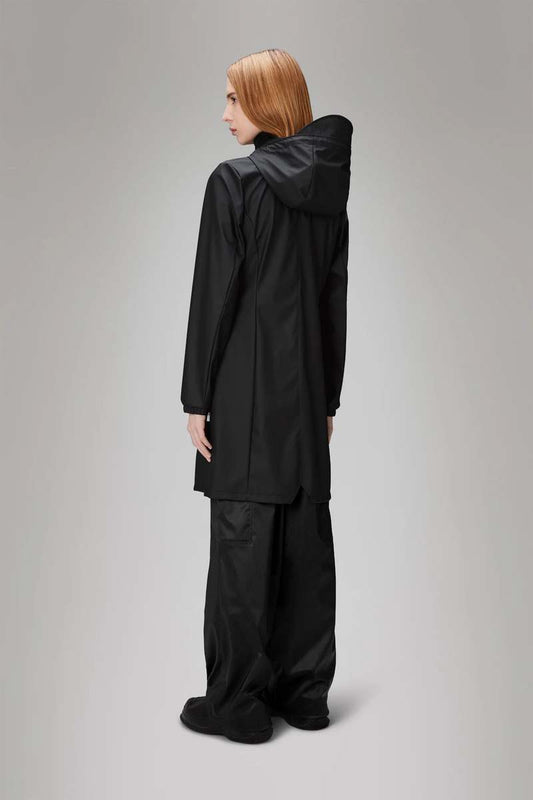 Rains Black Cargo Curve Jacket