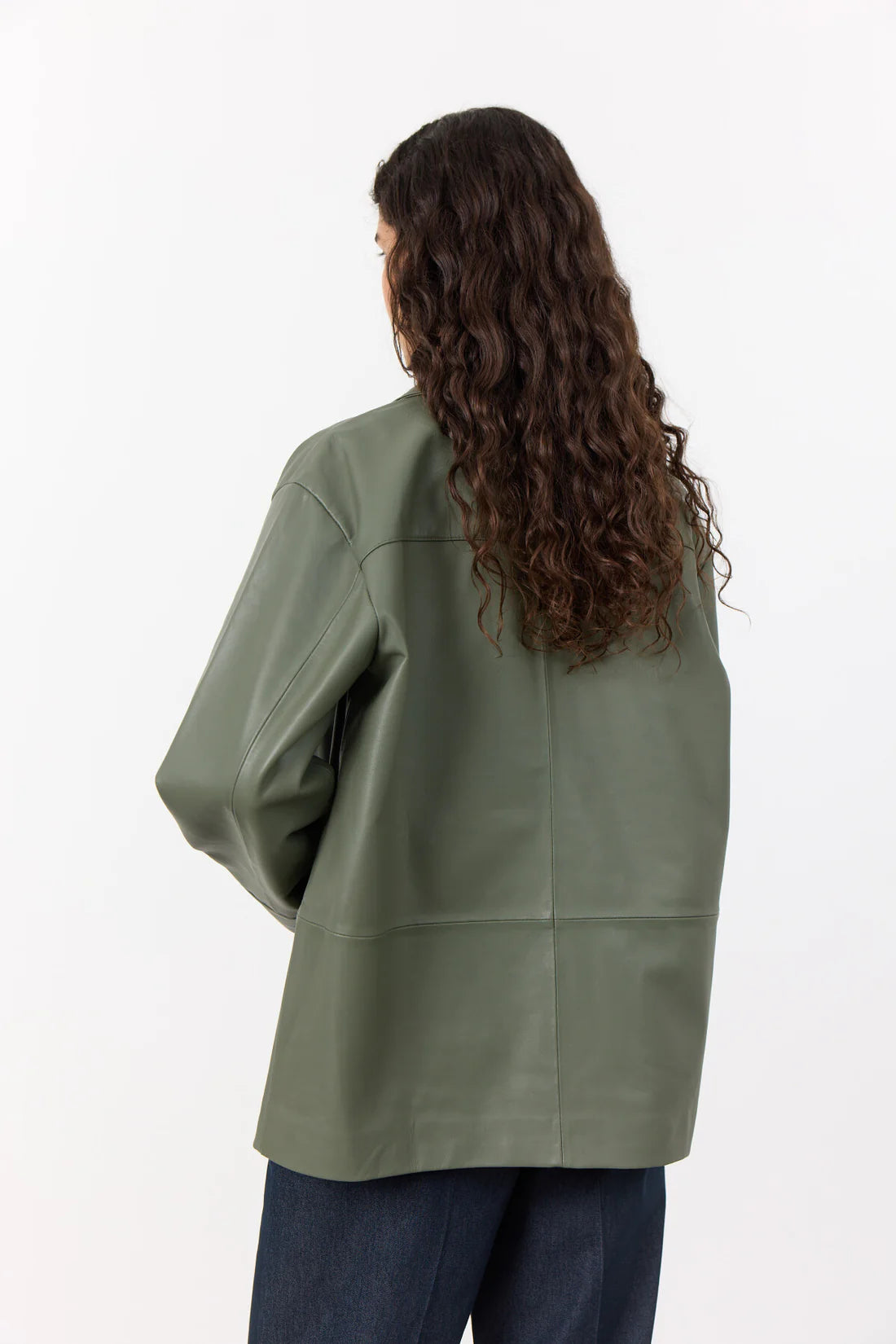 Levete Room Green Globa Leather Shirt
