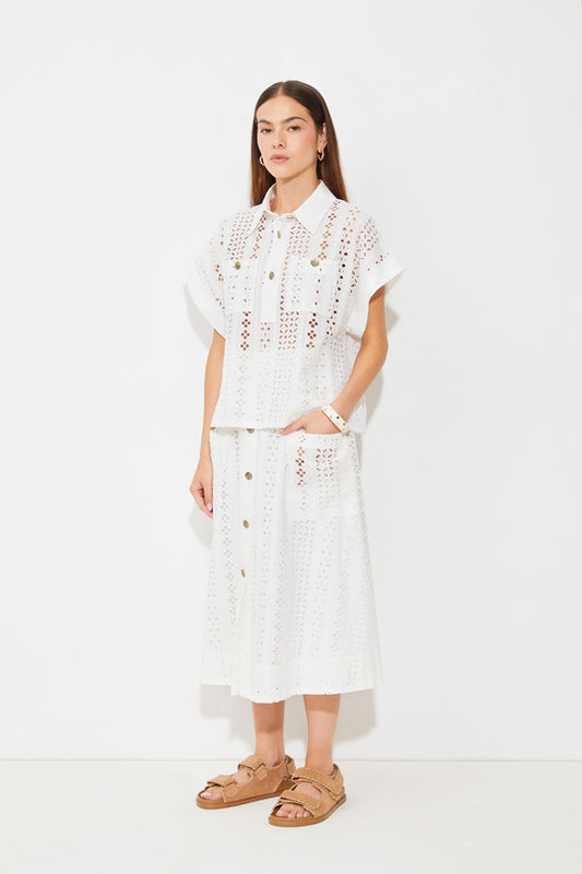 Suncoo White Latinos Blouse