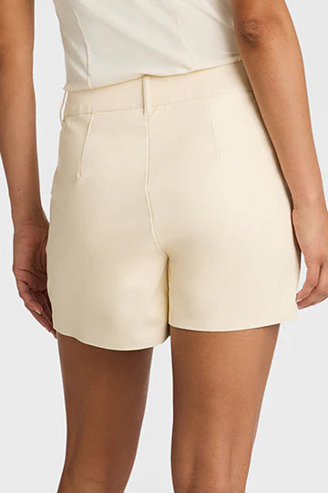 Commando Ivory Faux Leather Shorts