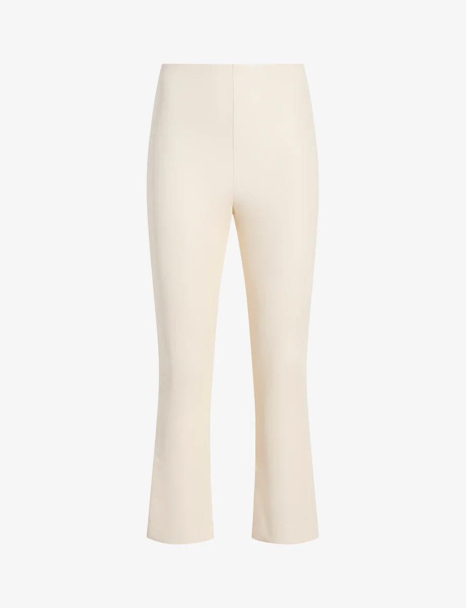 Commando Ivory Faux Leather Cropped Flare