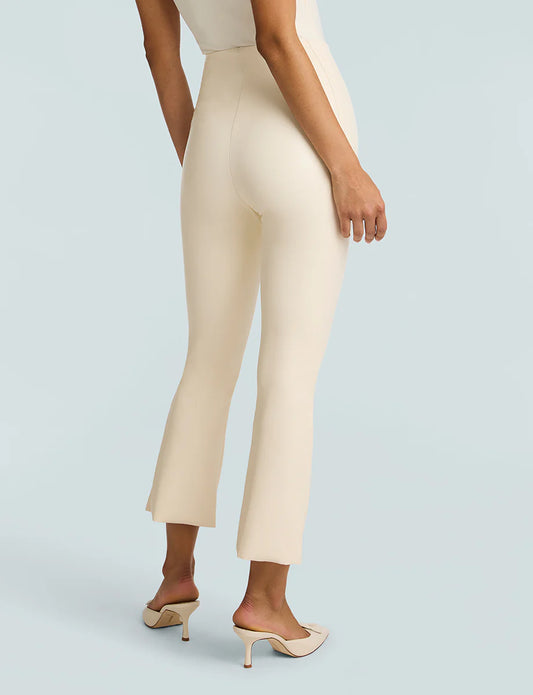 Commando Ivory Faux Leather Cropped Flare