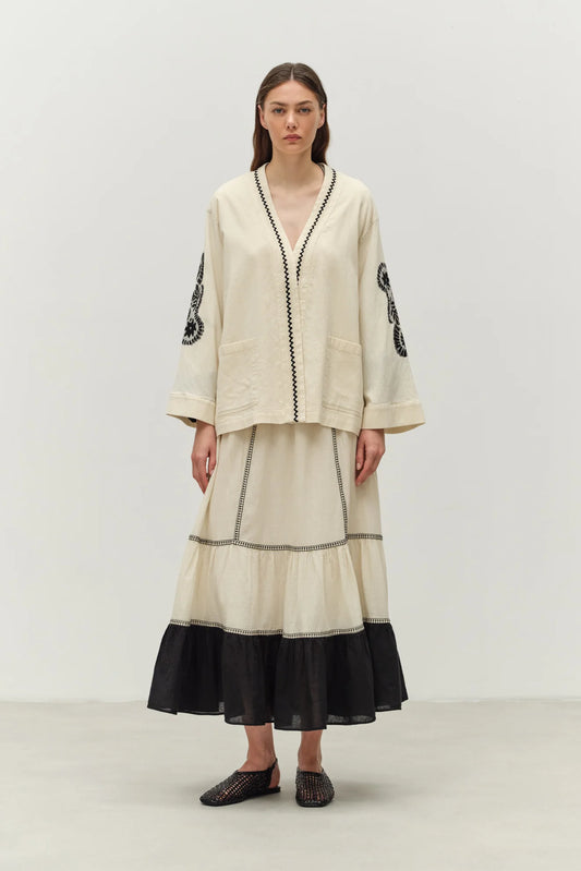 Devotion Twins Ecru Genvine Jacket