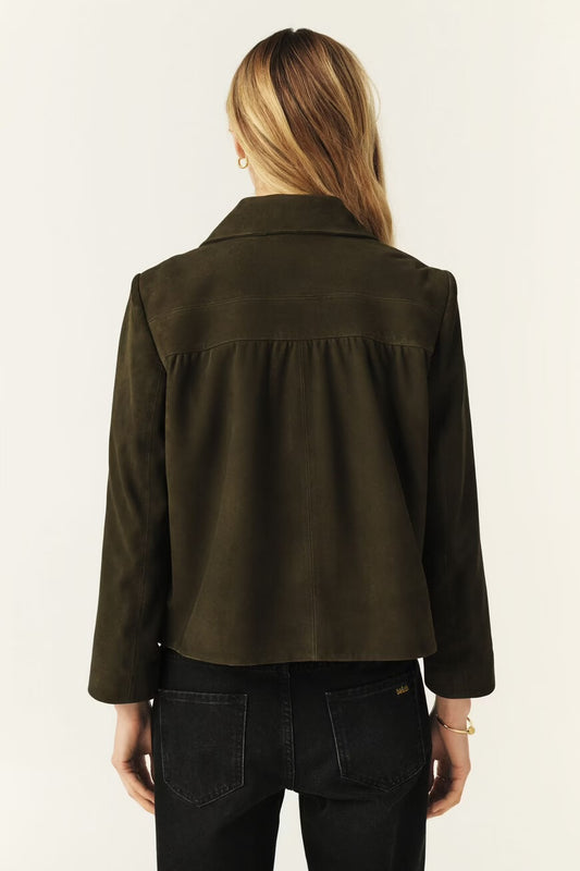 Ba&sh Khaki Milas Suede Jacket