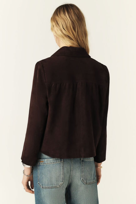 Ba&sh Chocolate Milas Suede Jacket
