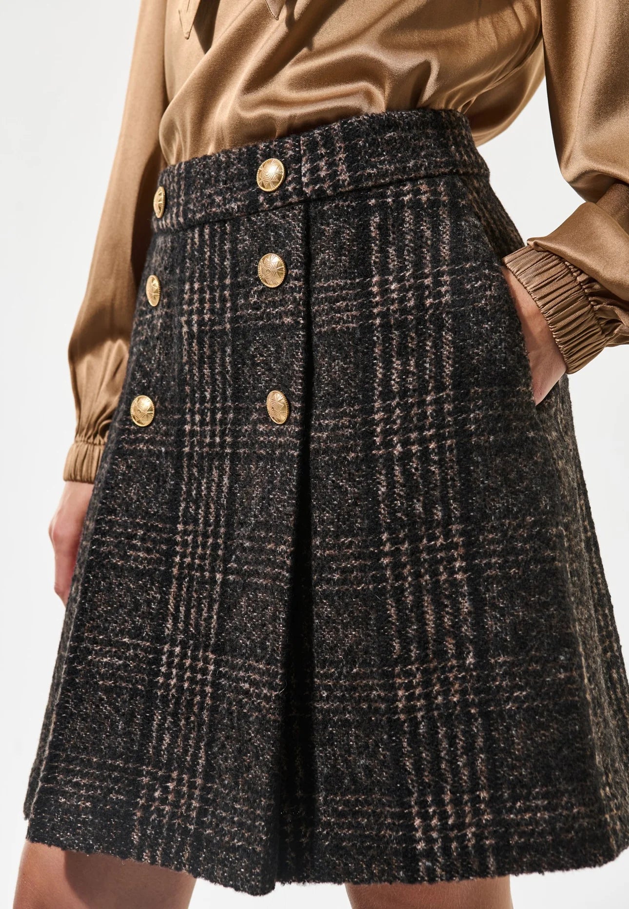 Dea Kudibal Black Check Patriziadea Skirt