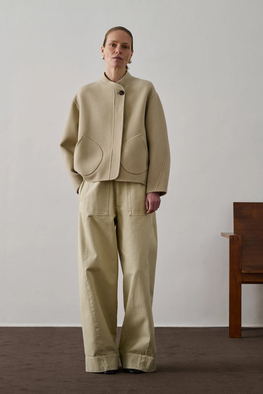 Soeur Chalk Windsor Double Face Wool Jacket
