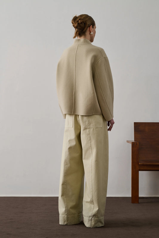 Soeur Chalk Windsor Double Face Wool Jacket