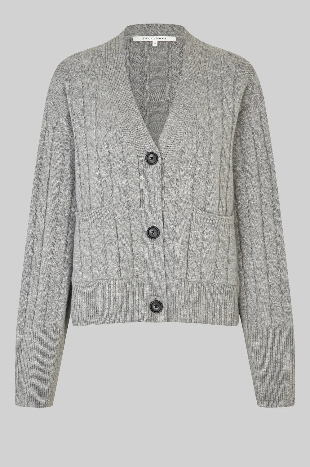 Second Female Grey Alphine Cable Cardigan