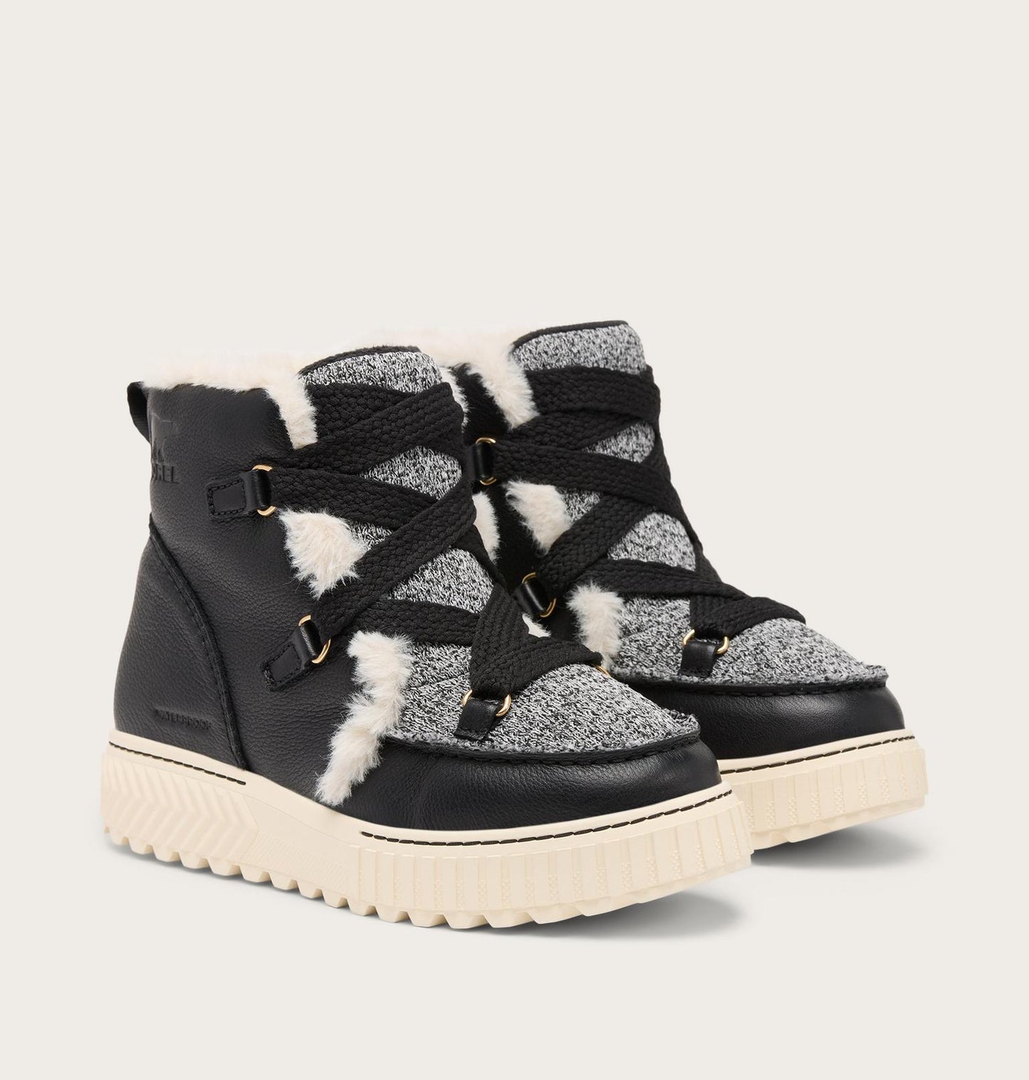 Sorel Ona Ava Alpine Boots- Black/Chalk