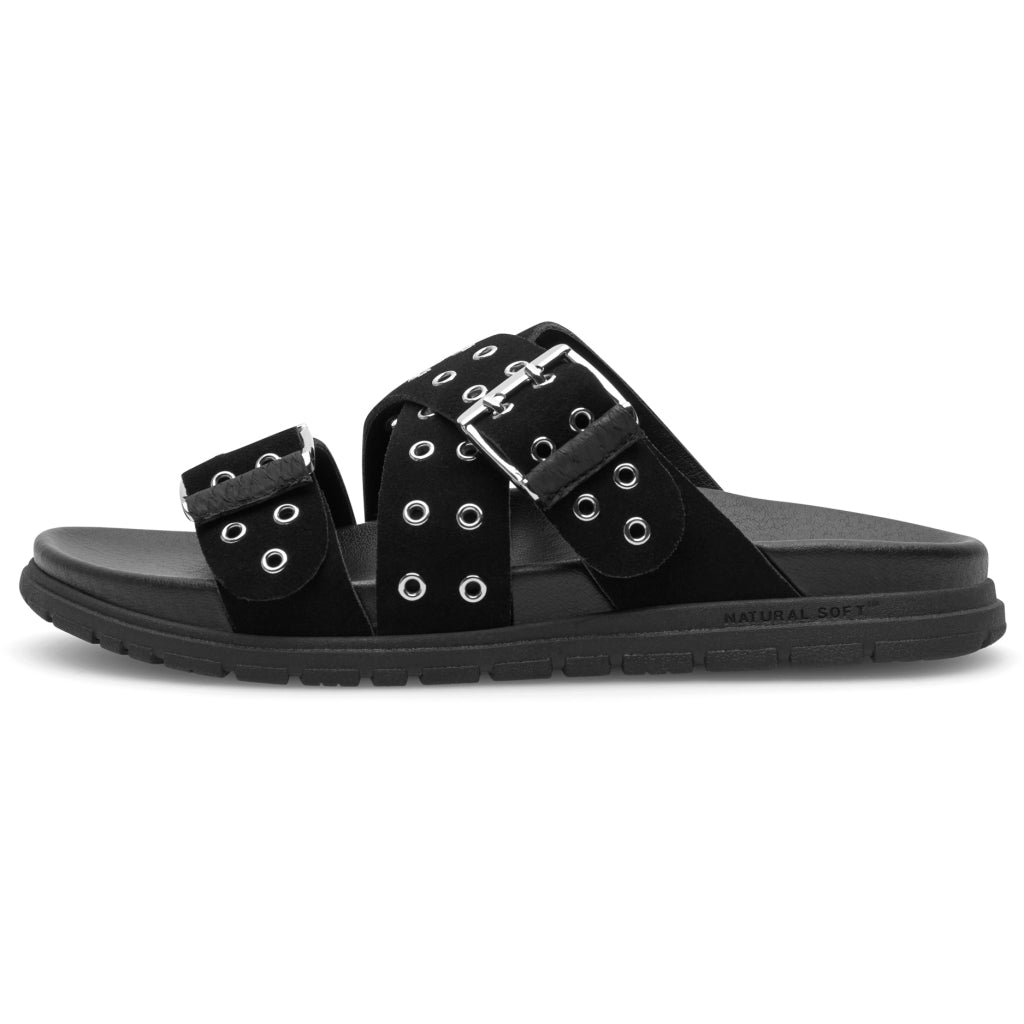 Shoe The Bear Black Tilde Suede Sandals