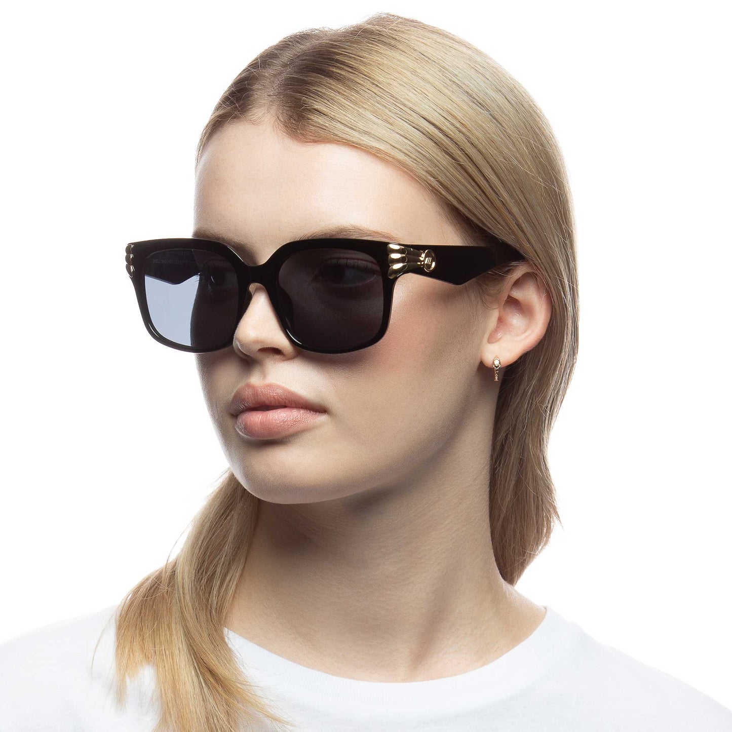 Le Specs Black Shell Shocked Sunglasses
