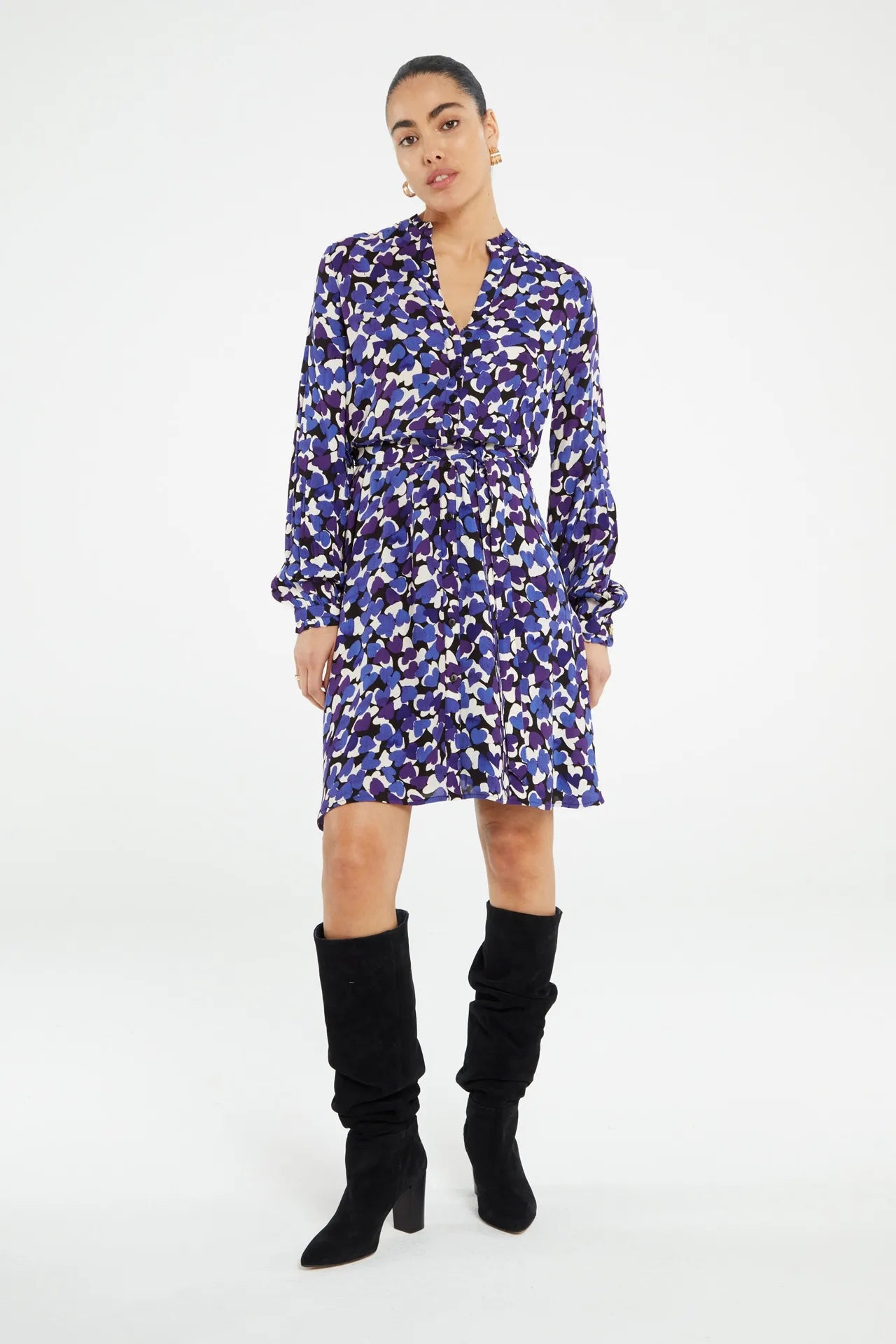 Fabienne Chapot Purple Amour Print Dorian Dress – Capsule Wardrobe