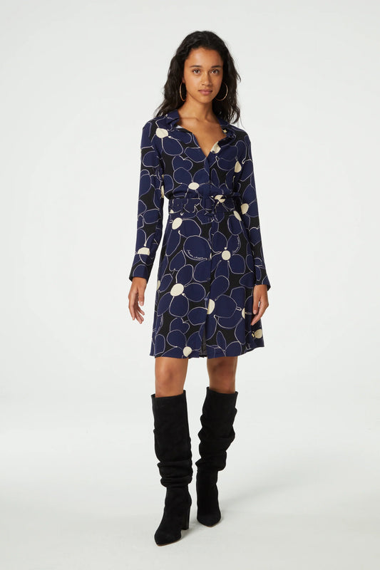 Fabienne Chapot Navy Super Flower Hayley Jane Dress