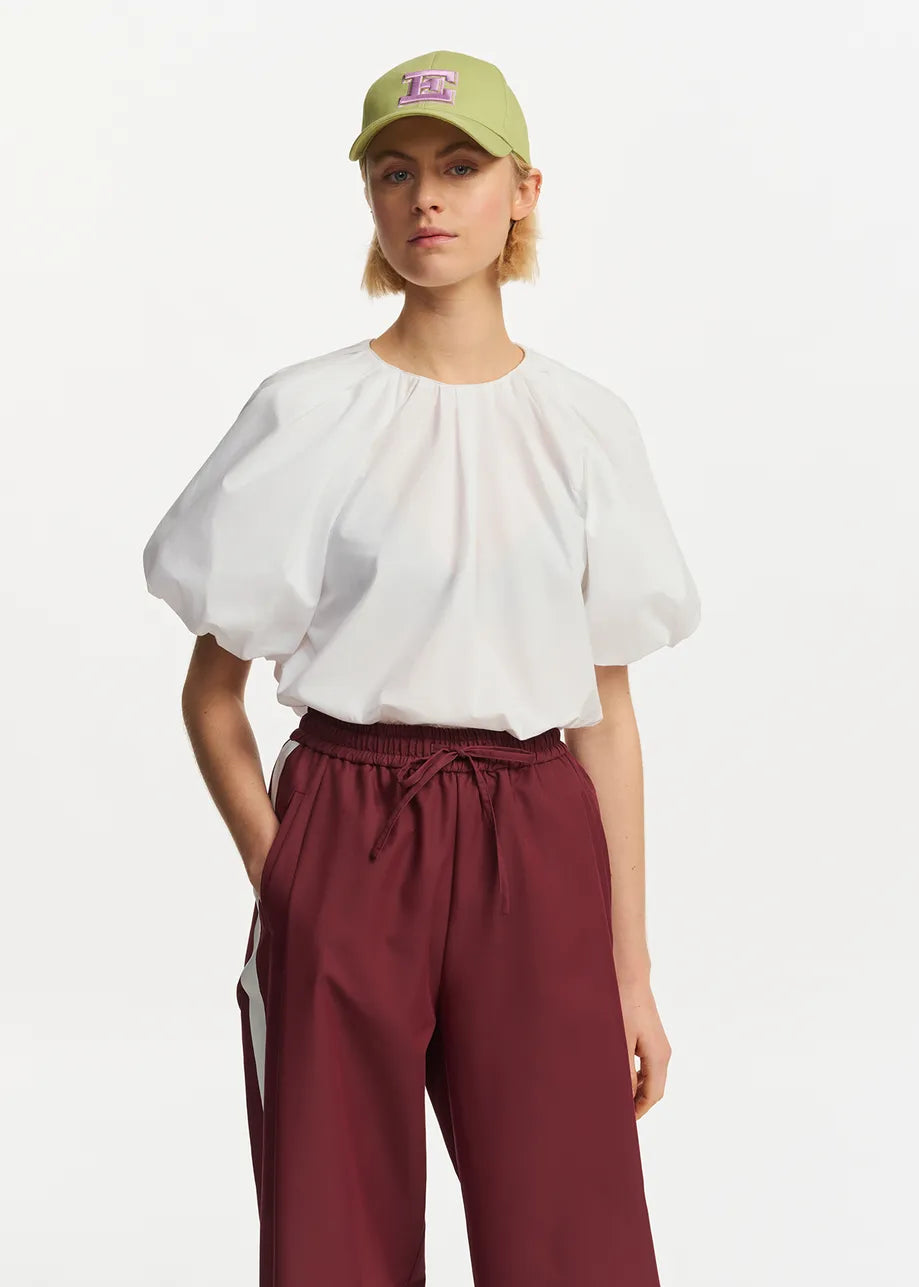 Essentiel Antwerp White Fay Puff Sleeve Top