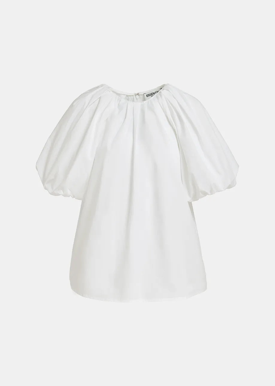 Essentiel Antwerp White Fay Puff Sleeve Top