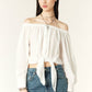 Ba&sh White Talena Off Shoulder Blouse