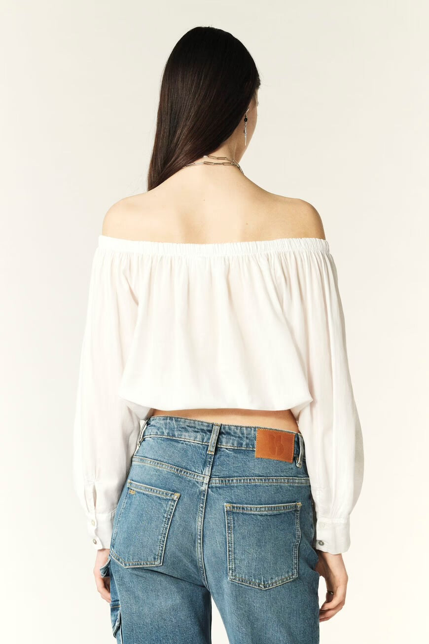 Ba&sh White Talena Off Shoulder Blouse