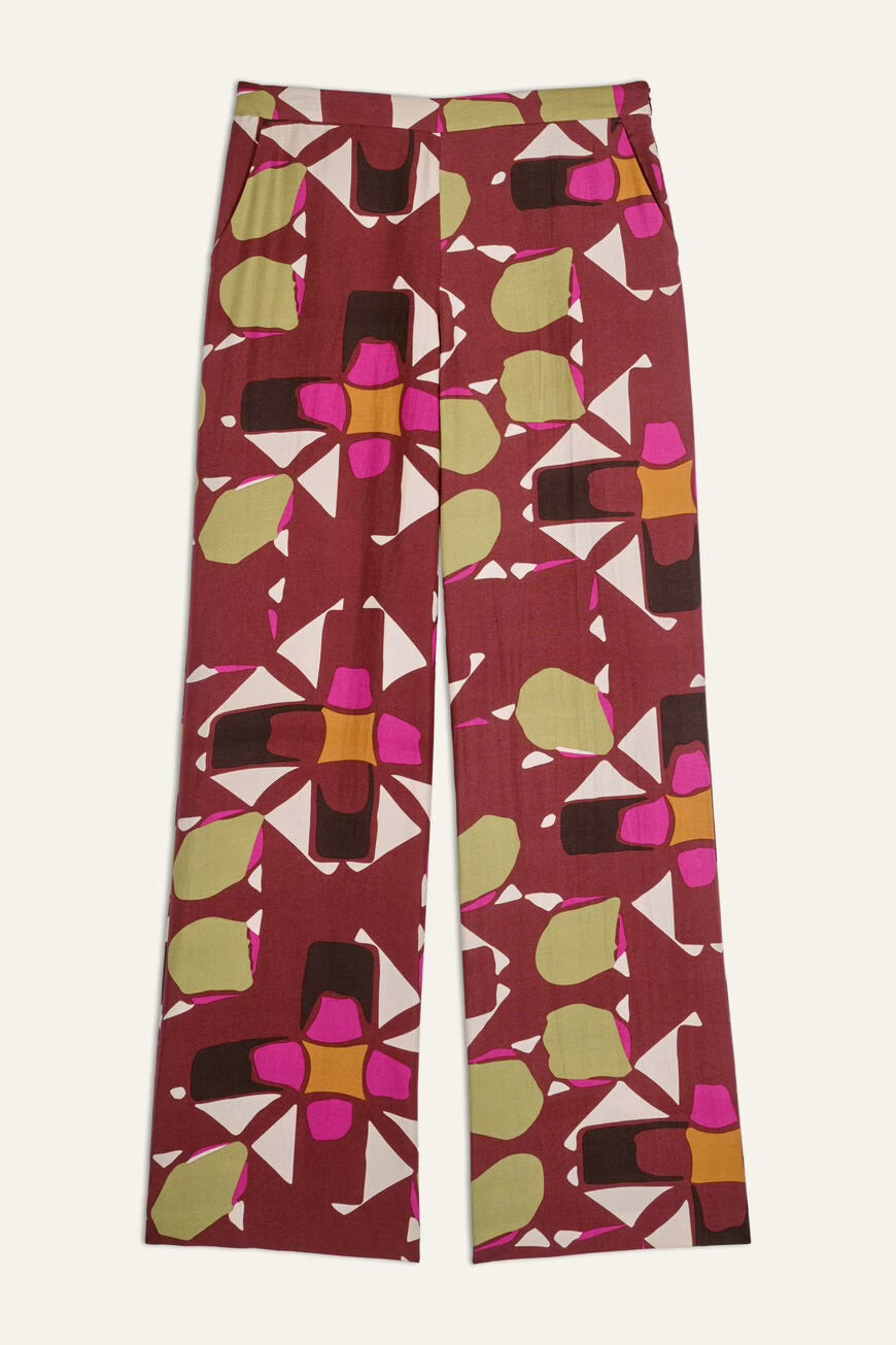 Ba&sh Purple Aaron Print Trousers