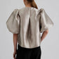 By Malina Steel Grey Cleo Blouse