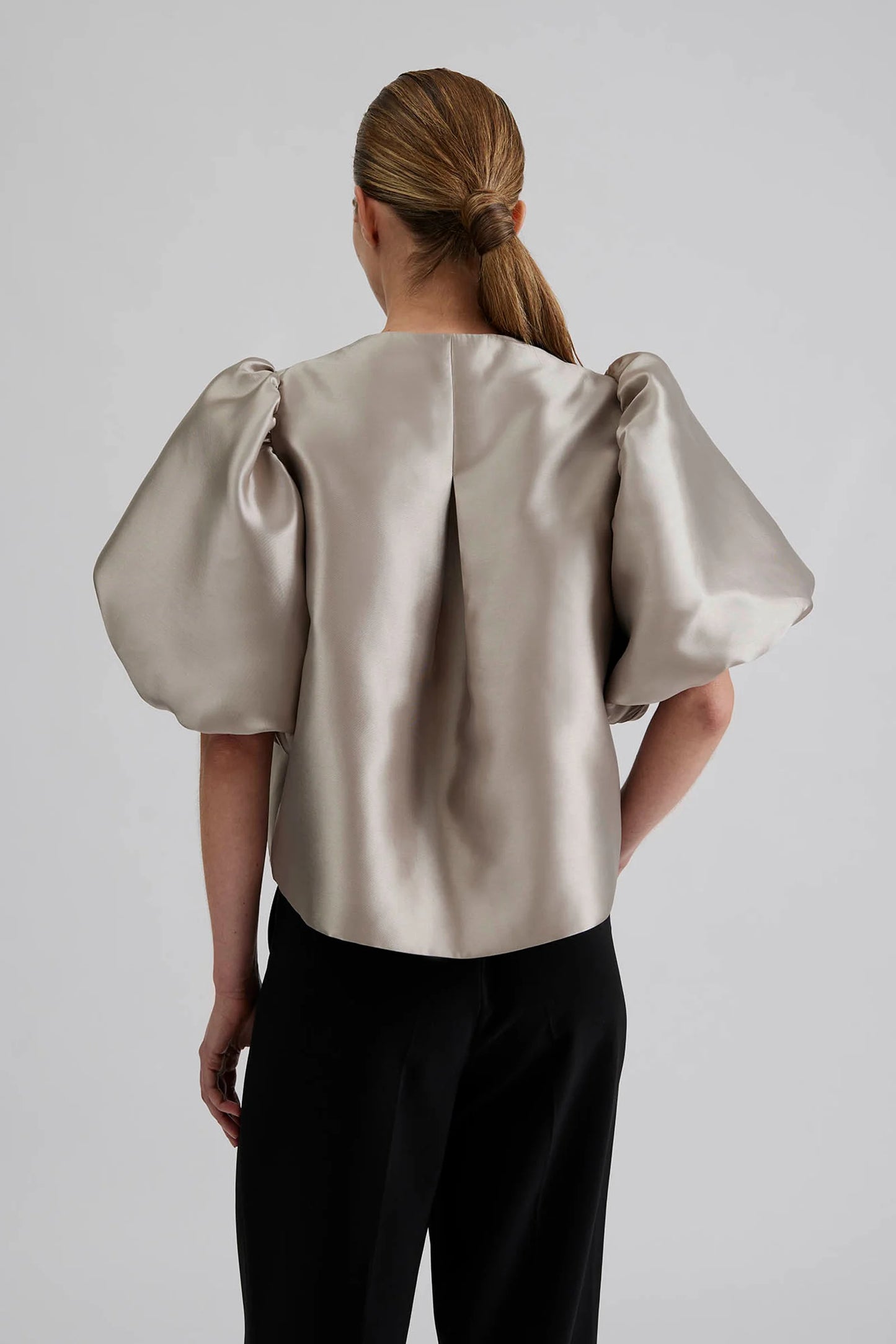 By Malina Steel Grey Cleo Blouse