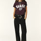 Ba&sh Bordeaux Ioni Varsity T-Shirt