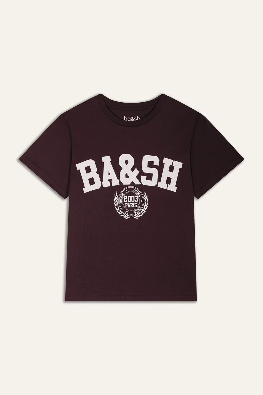 Ba&sh Bordeaux Ioni Varsity T-Shirt