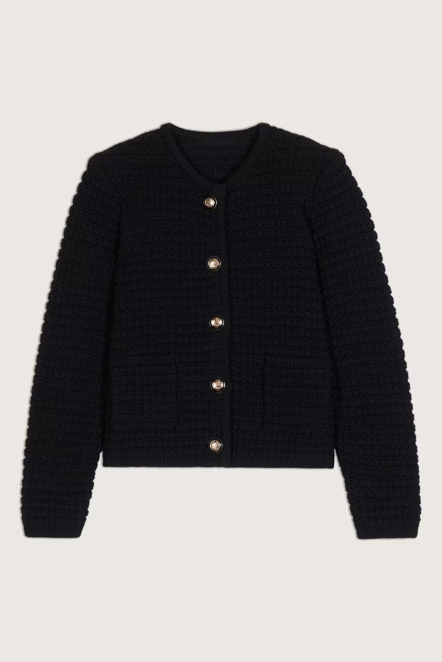 Ba&sh Black Gaspard Knit Cardigan