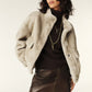 Ba&sh Grey Paros Faux Fur Jacket