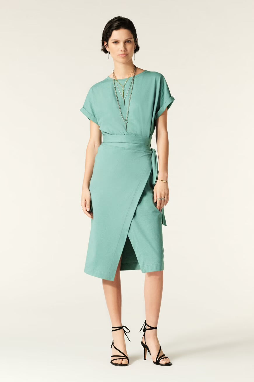 Ba&sh Green Rainbow Dress