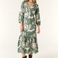 Ba&sh Green Ferae Print Dress