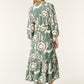 Ba&sh Green Ferae Print Dress