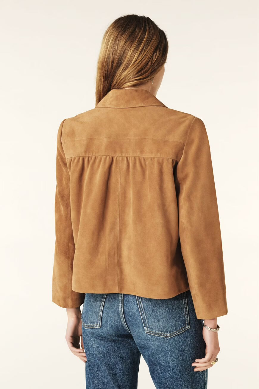 Ba&sh Camel Milas Suede Jacket