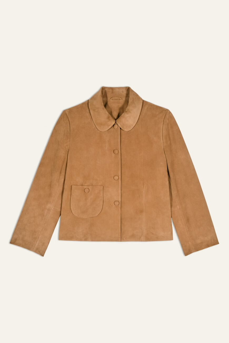 Ba&sh Camel Milas Suede Jacket