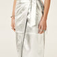 Ba&sh Silver Faye Leather Skirt